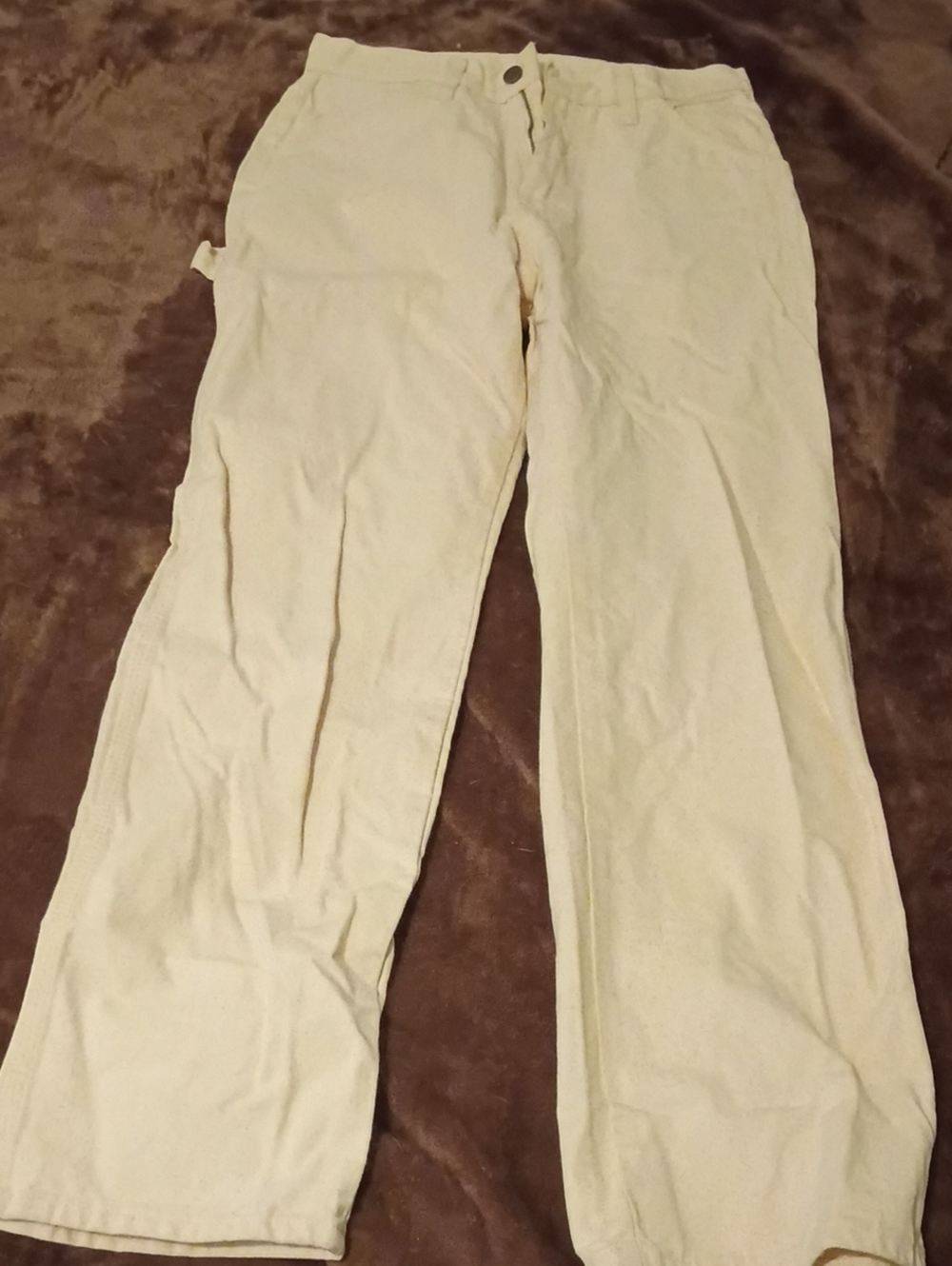 Dickies Men's Light Cream Straight-Leg Chinos